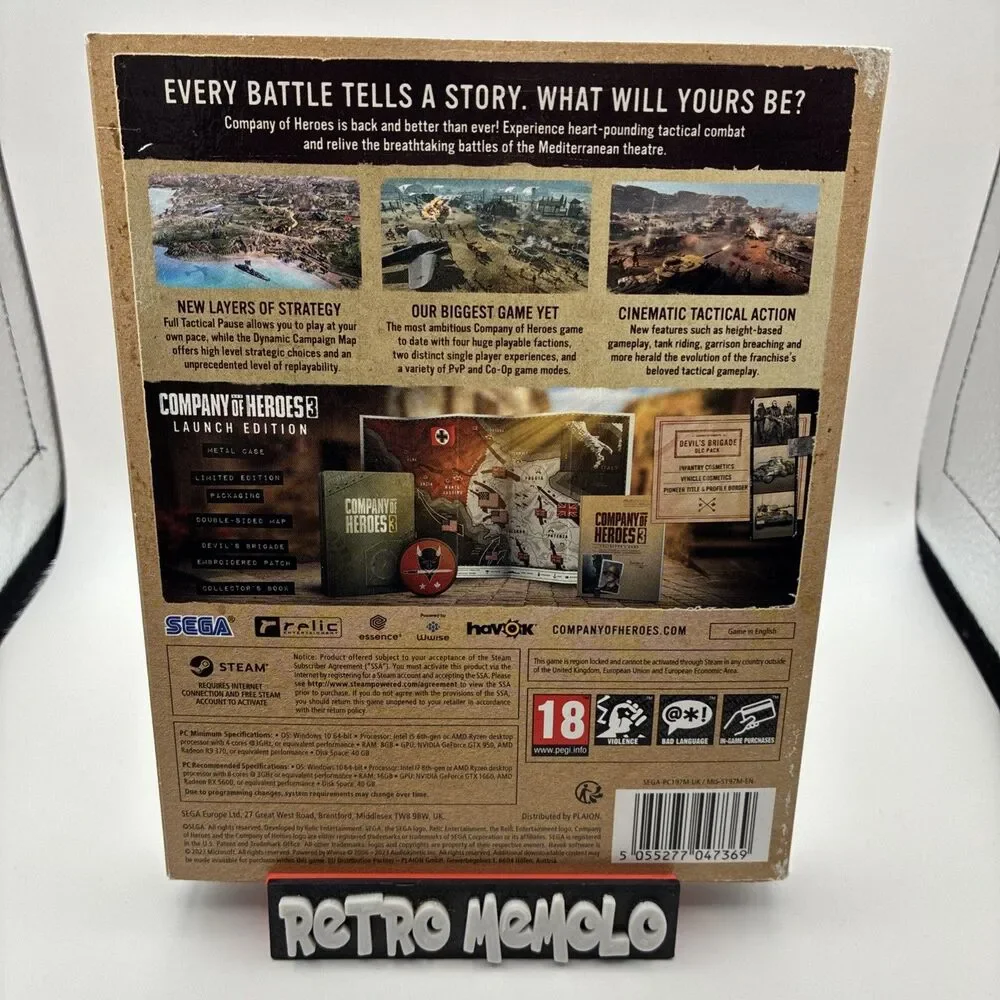 Company of Heroes 3 Launch Steelbook Edition - PC - ( NO GAME )